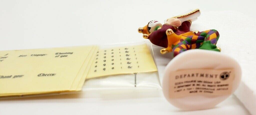 Dept 56 Heritage Village Jester Hear Ye Hear Ye Merry Christmas Banner 56.55523