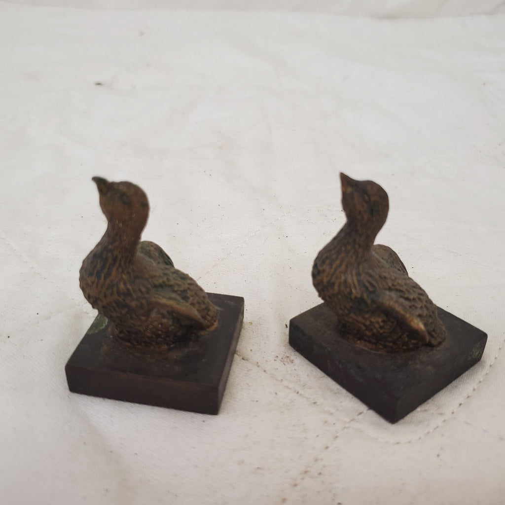 Vintage Pair of Brass Birds Figurine 