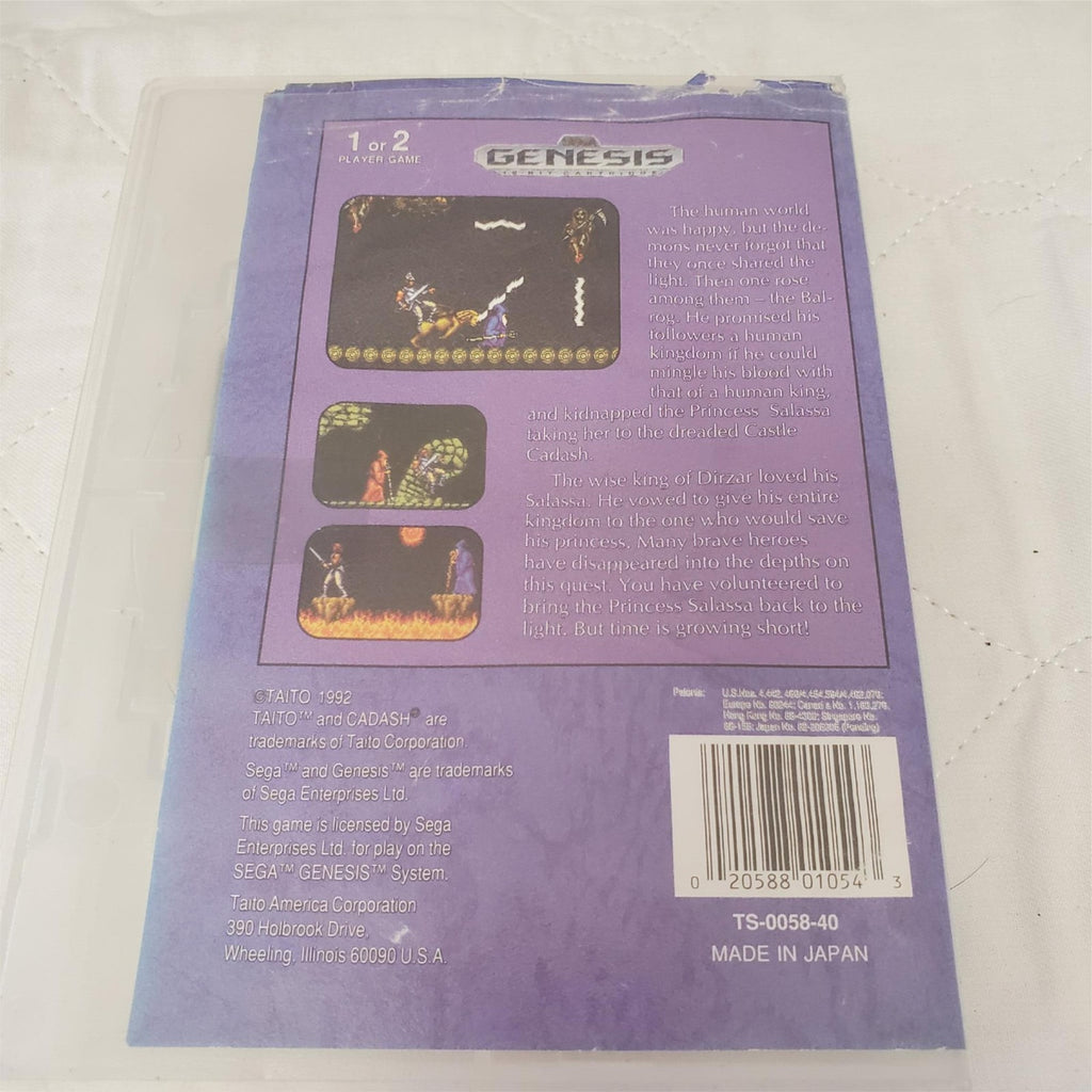 Cadash Sega Genesis Game