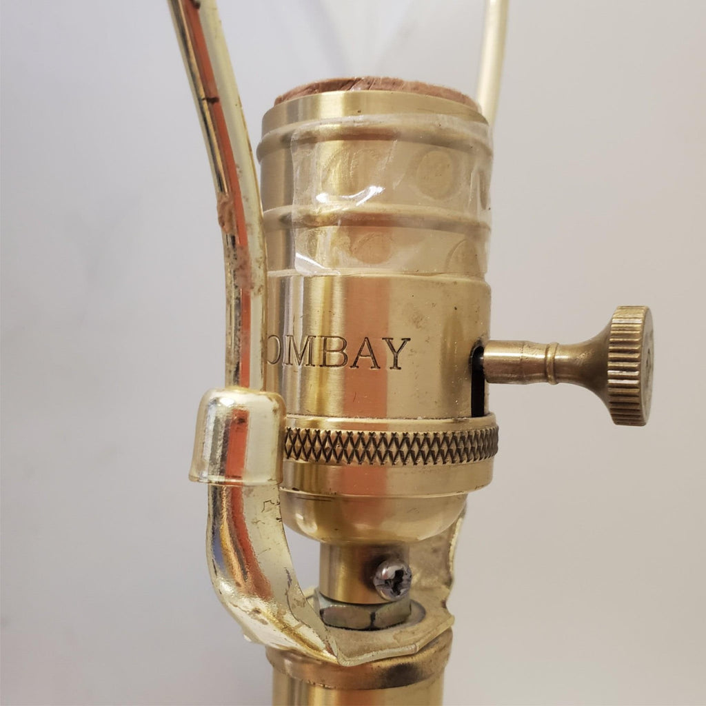 One Vintage Bombay Company Crystal and Brass Table Lamp