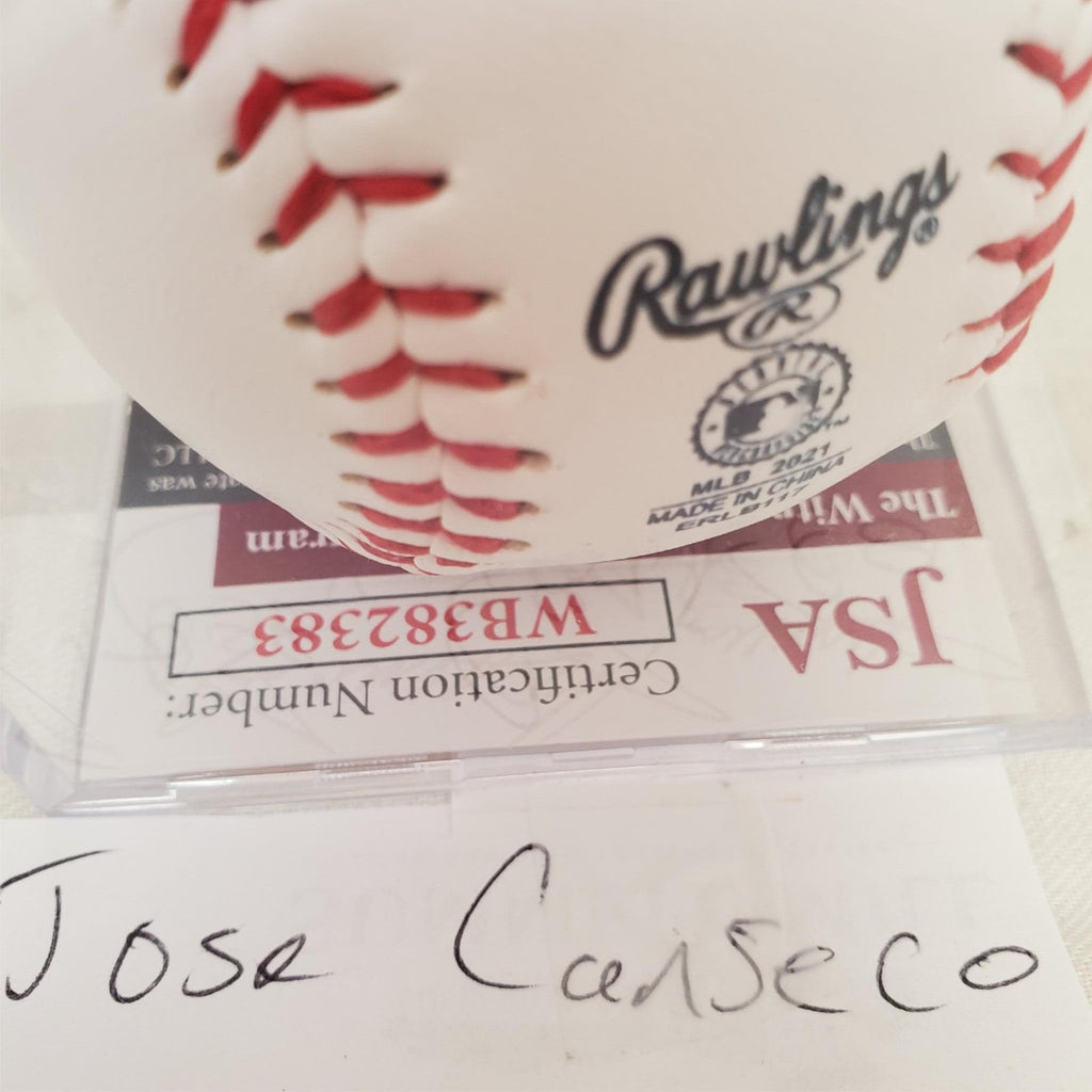 Jose Canseco Autographed Official Major League Baseball with Display Case