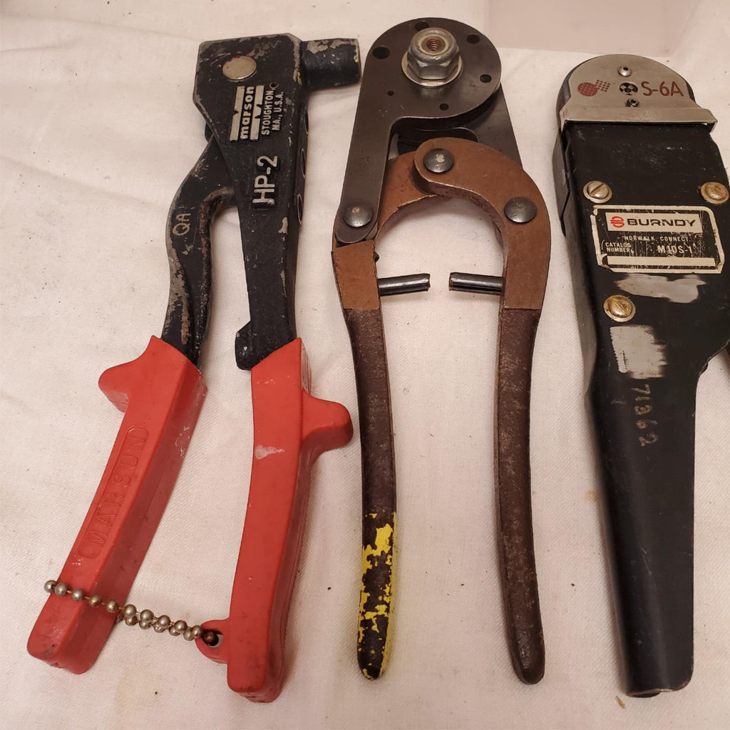 Lot of 5 Marson, Loos & Co. & more Crimping and Wire Stripping Tools Set LOT-829
