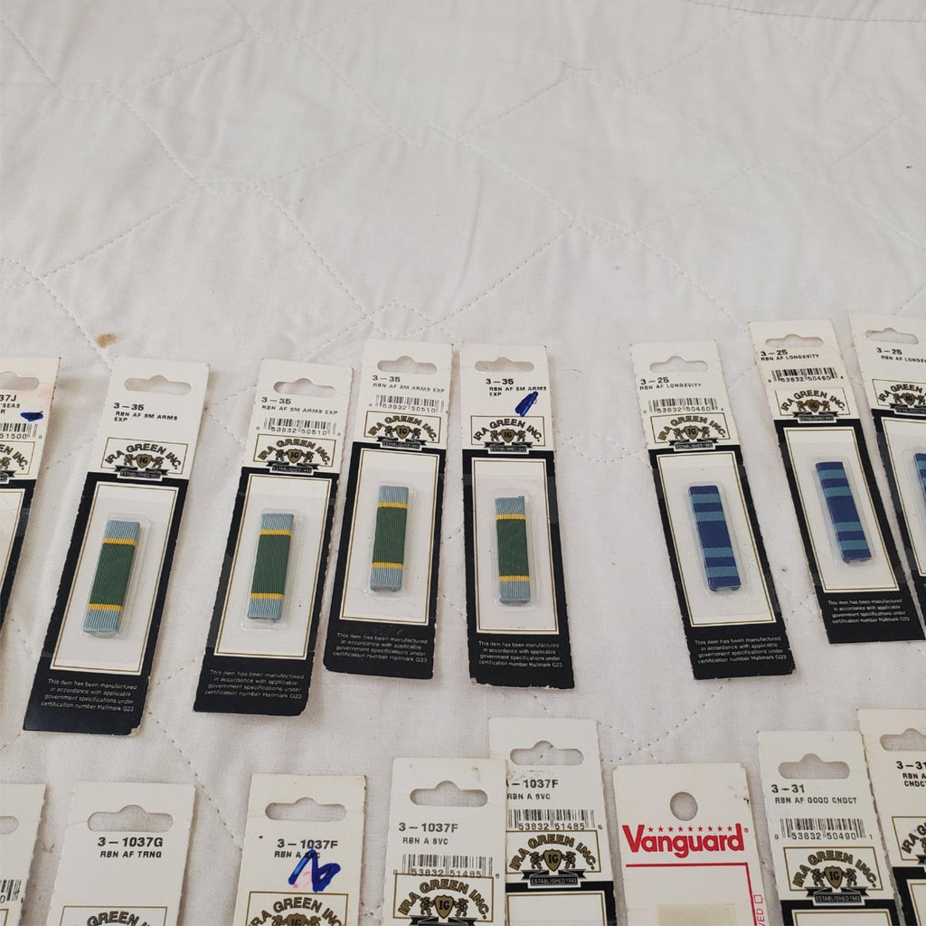 Lot of Assorted Military Ribbon Bars and Pins