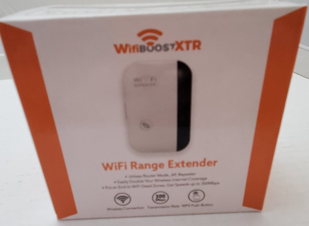 Wi-Fi Boost XTR Wi-Fi Range Extender REPEATER . Quick Plug In Installation