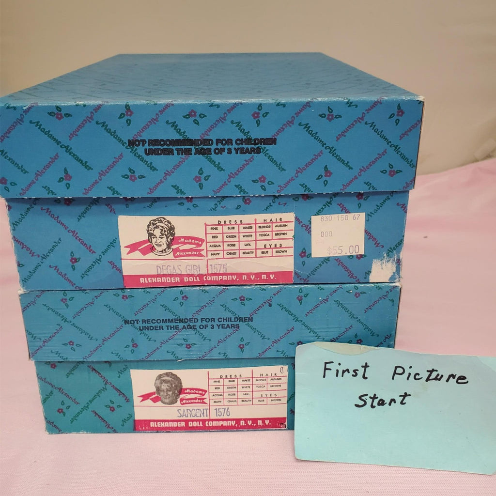 Madame Alexander #1575 Degas Girl #1576 Sargent Dolls Set with Box