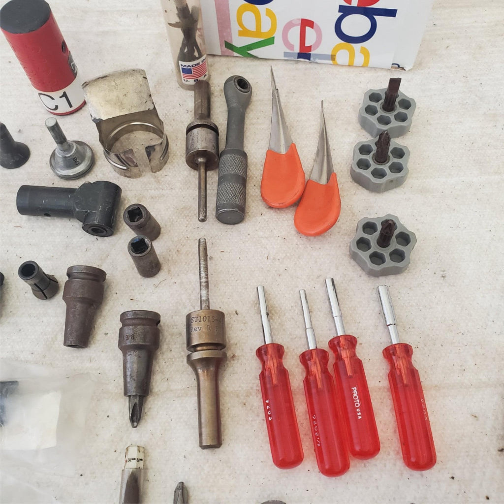 Lot of Assorted Shank Router Bits, Nut Drivers, Allen Bolt & other Tools LOT 306
