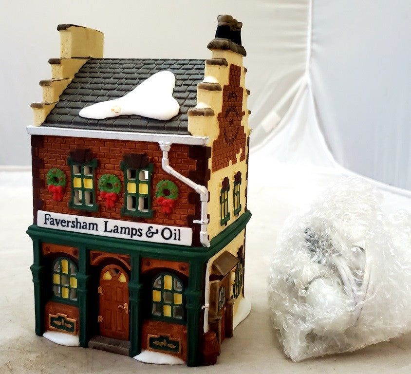 Dept 56 Dickens Village Series “Faversham Lamps and Oil “Heritage Village 5832-7