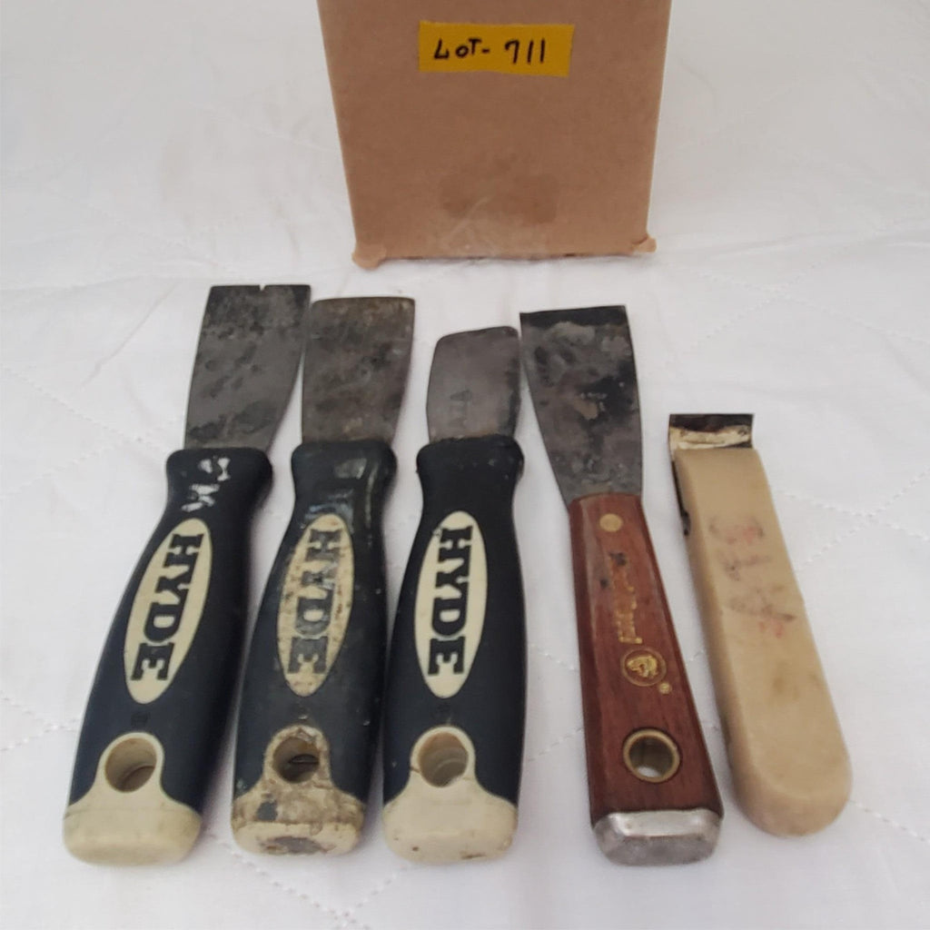 Lot of 5 Hyde & Red Devil Stiff Paint Putty Knife LOT-711