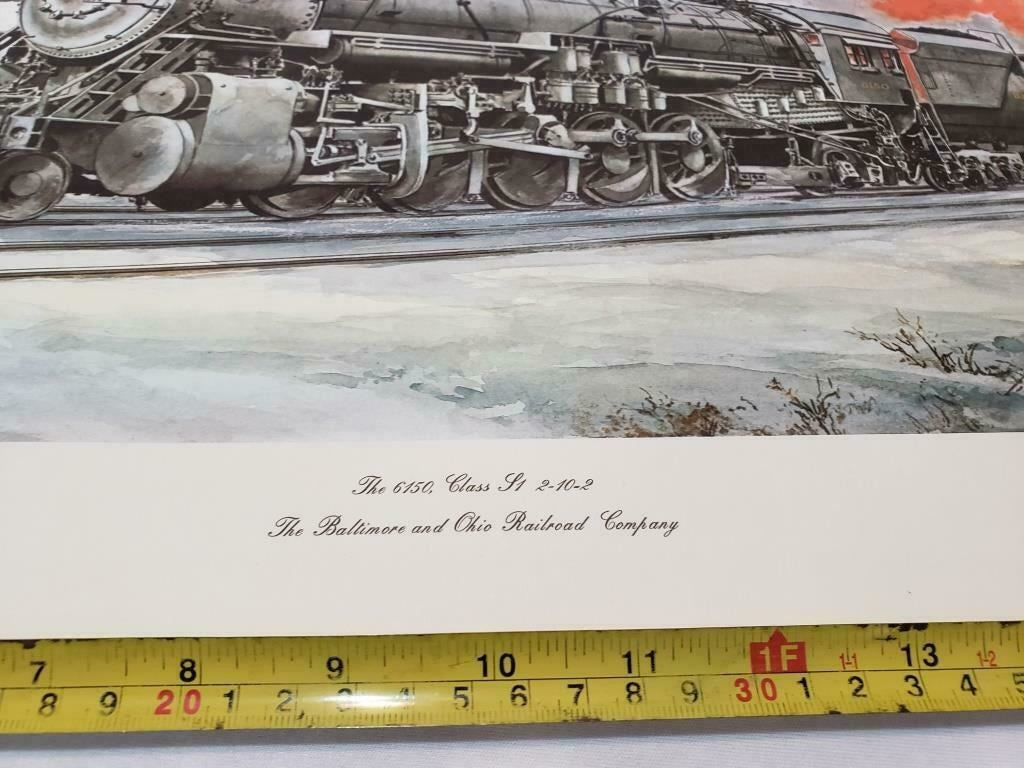 The Baltimore and Ohio Railroad Company 6150 2-10-2 Steam Train Print H. Suter