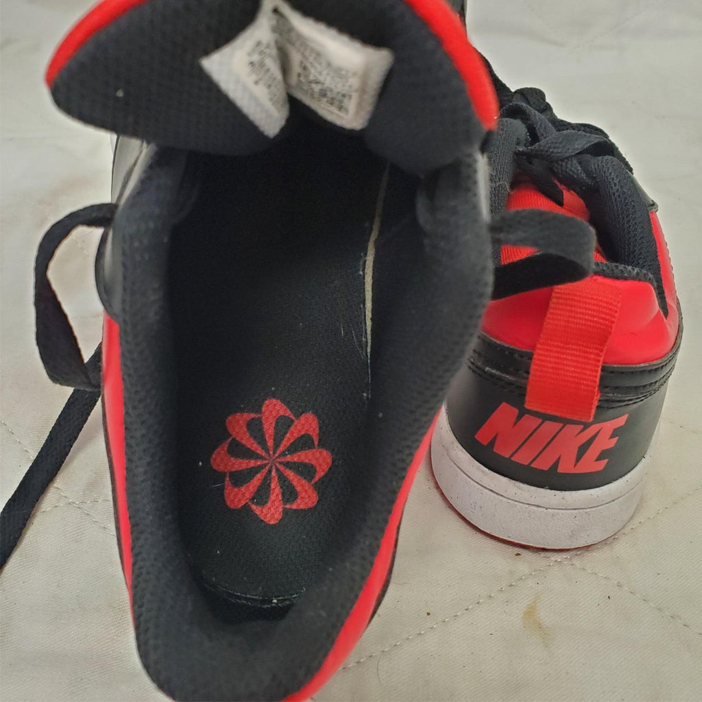 Nike Court Borough Low Recraft Red & Black Shoes US Size 3.5Y