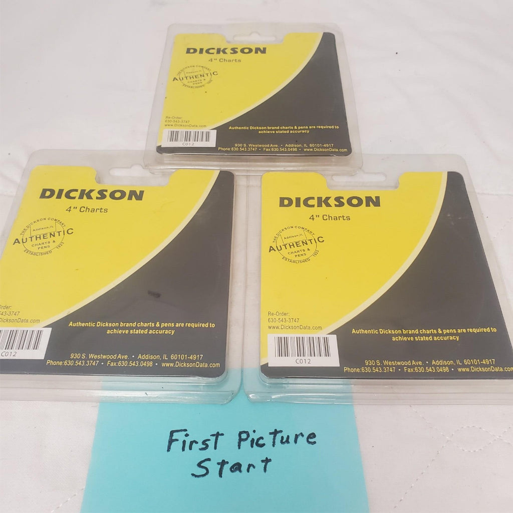 Lot of 3 Dickson 4 Inch Day Time Charts