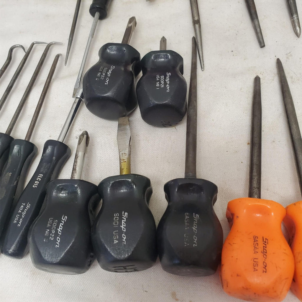 Lot of 21 Assorted Snap-on Flat Head Slotted Nut Driver & More LOT-160