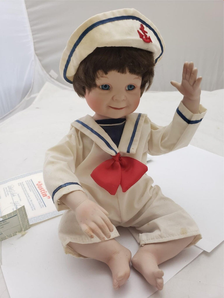 The Ashton Drake Galleries Justin Boy Porcelain Doll By Yolanda Bello
