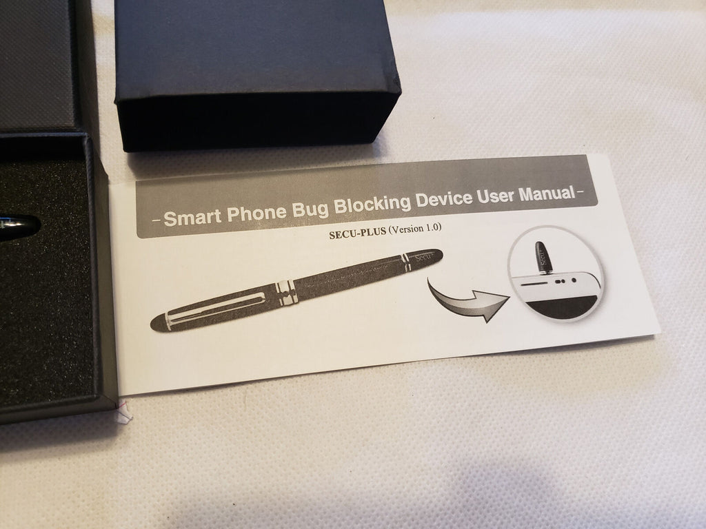 Record Your Life Secu-Plus Smart Phone Bug Blocking Device Pen