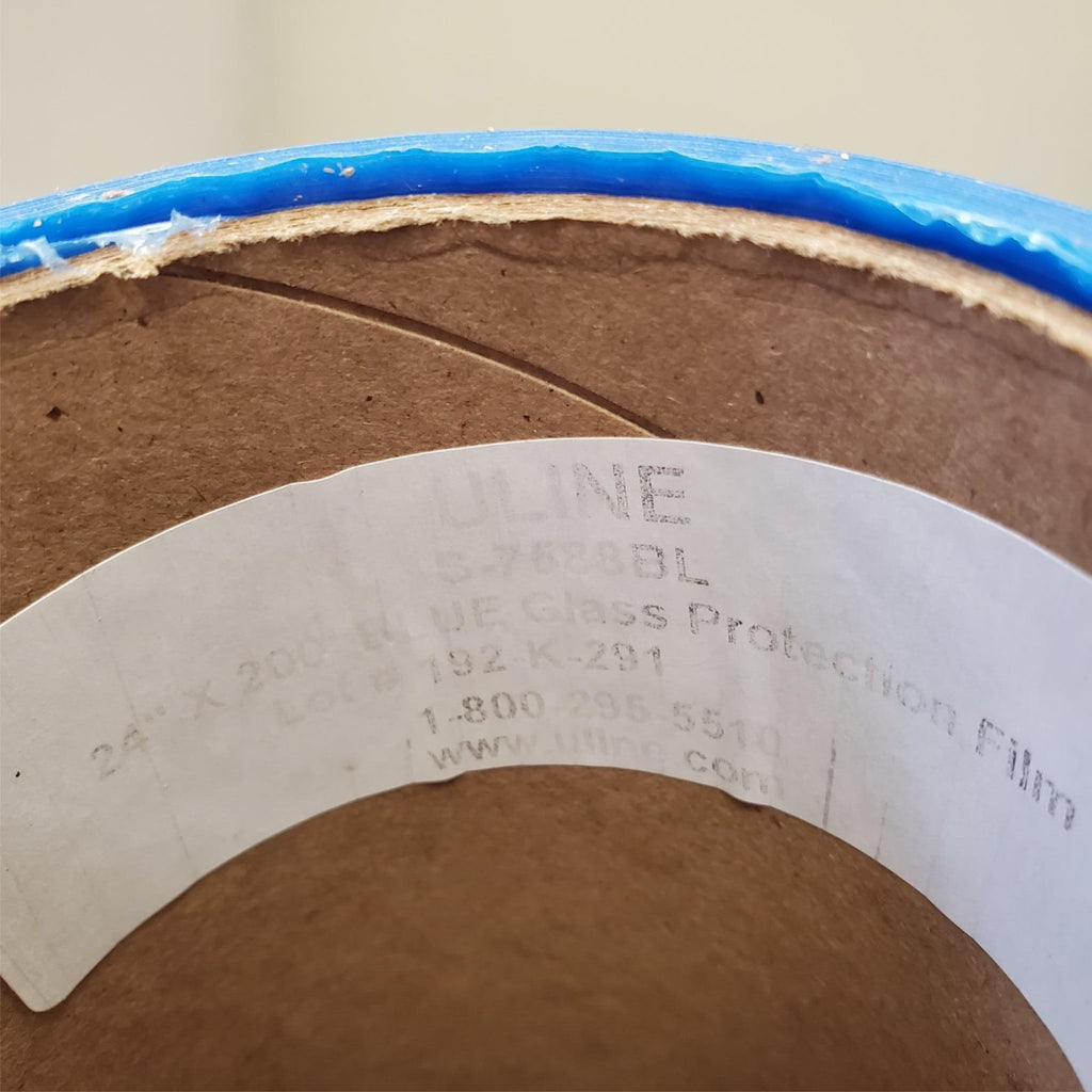Uline 24" x 200' Blue Glass Protection Tape LOT-978