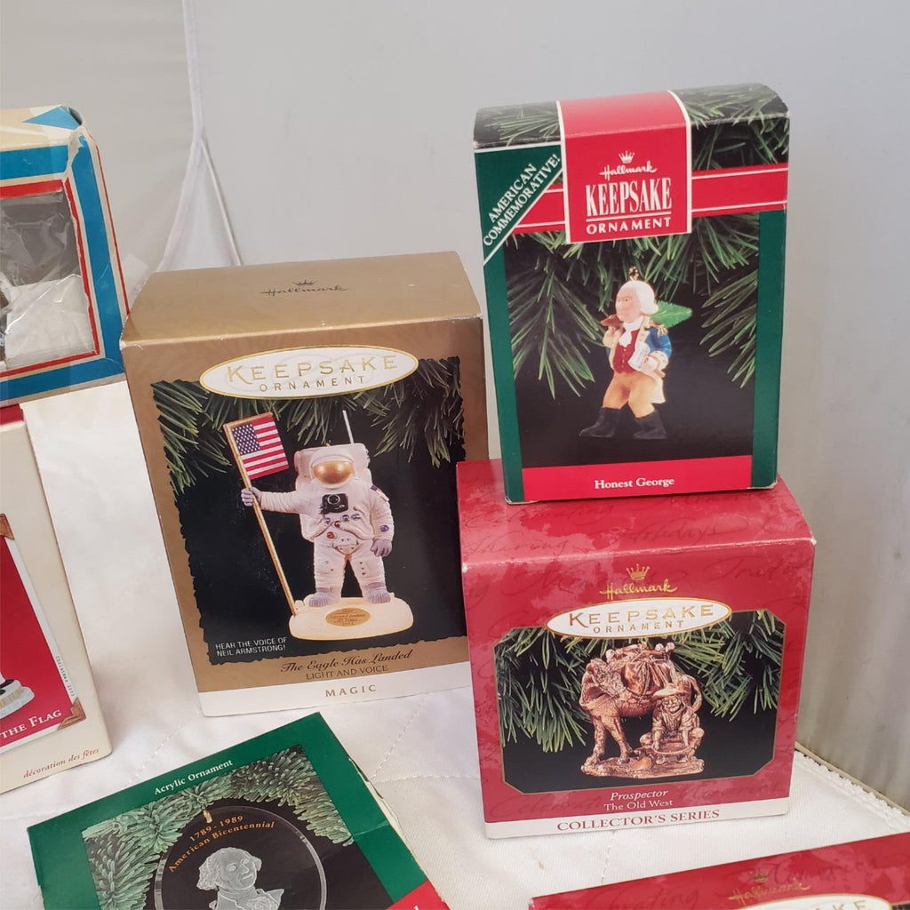 Large Lot of Train and Space Christmas Ornaments Collection