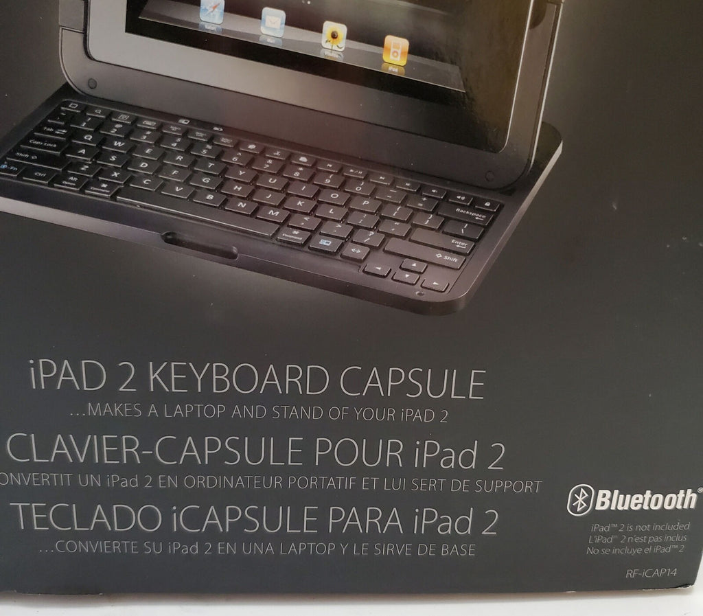 Rocketfish RF-iCAP14 iPad 2/iPad (3rd Gen) Bluetooth Keyboard Hard Shell Capsule