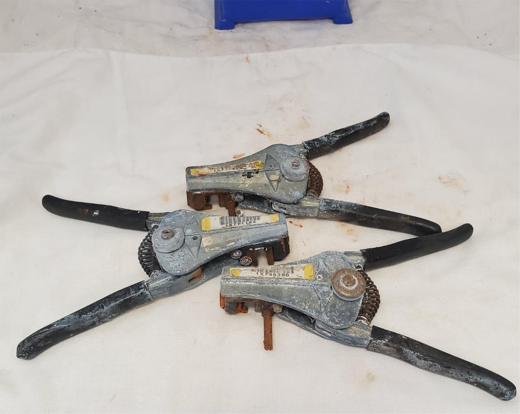 Lot of 3 Electrical Wire Stripper Spring-Loaded Tool LOT-418