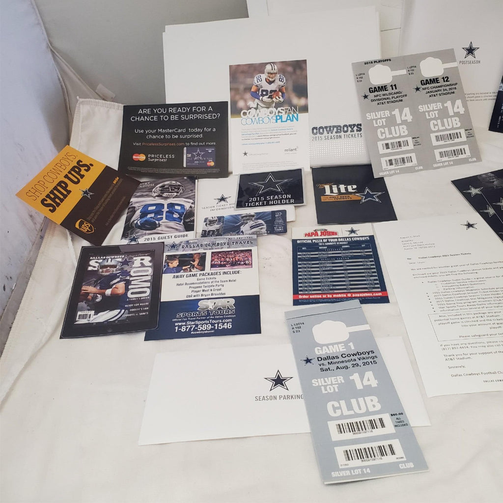 Dallas Cowboys 2015 Season Tickets Collection