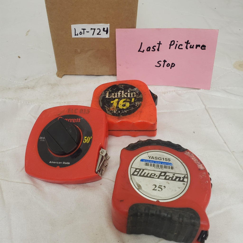 Lot of 3 Lufkin Blue Print & Starrett Retractable Tape Measure LOT-724
