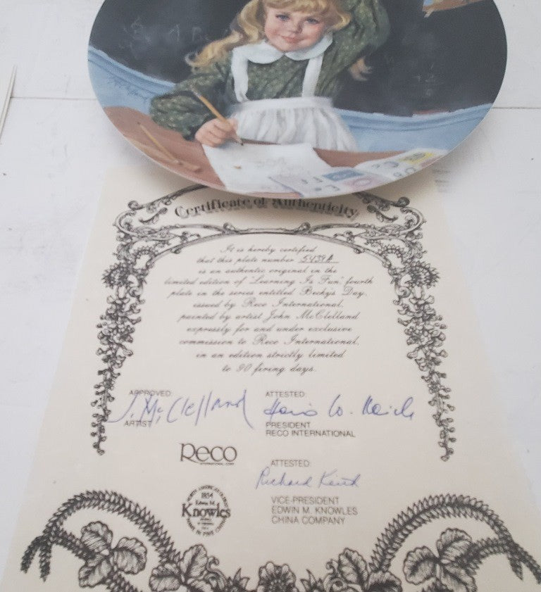 Reco Learning is Fun & RECO Awakening John McClelland Becky Day Collection Plate