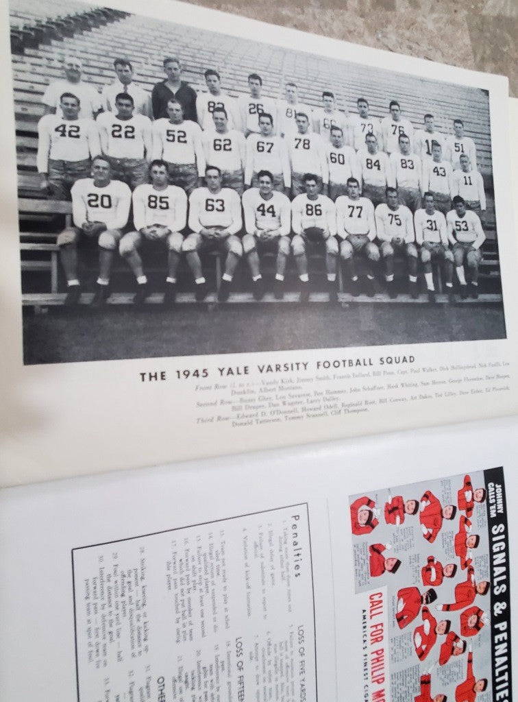 Vintage FOOTBALL Brown vs. Yale GAME Official Program Nov. 10, 1945