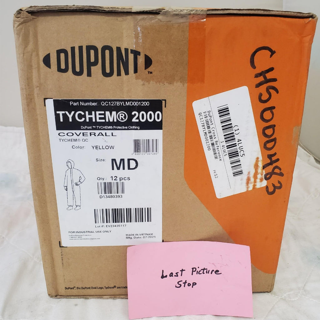 Lot of 12 DuPont Tychem 2000 QC127S Disposable Chemical Resistant Coverall #1