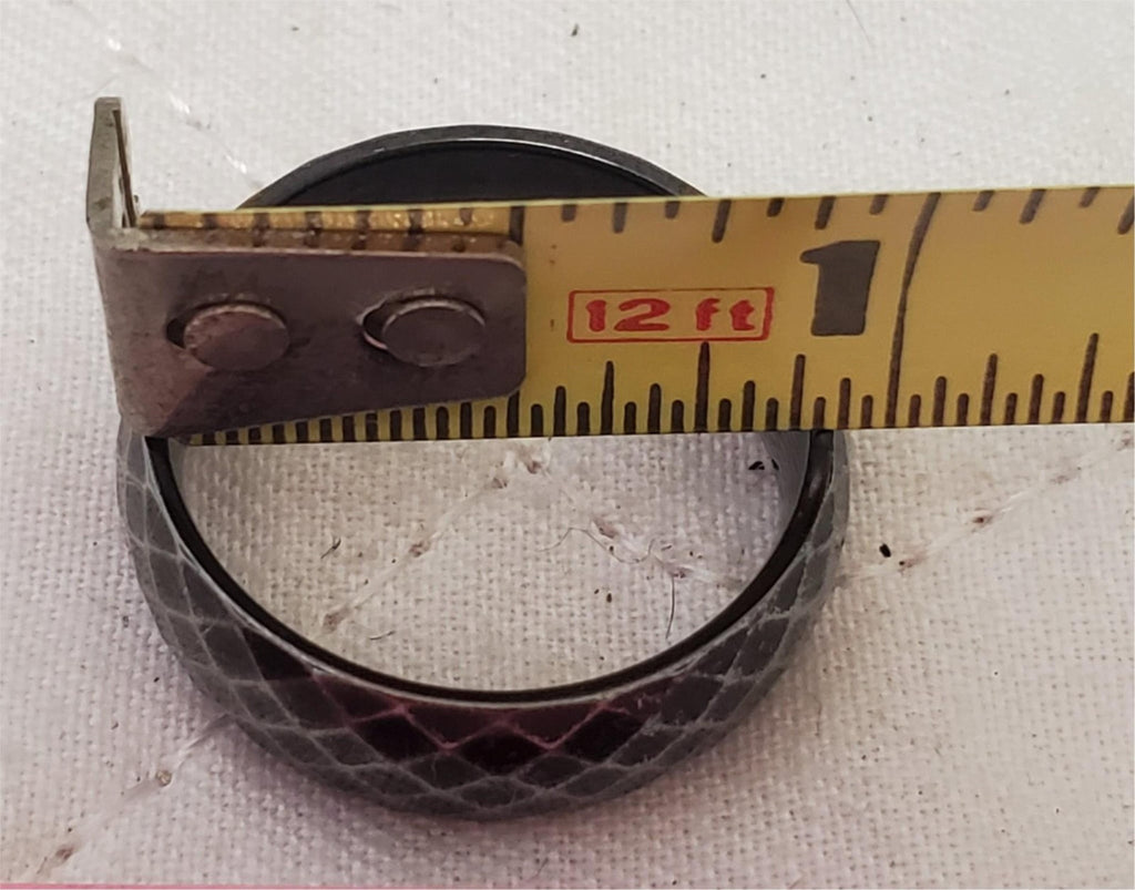 Crosshatch Pattern Tungsten Ring