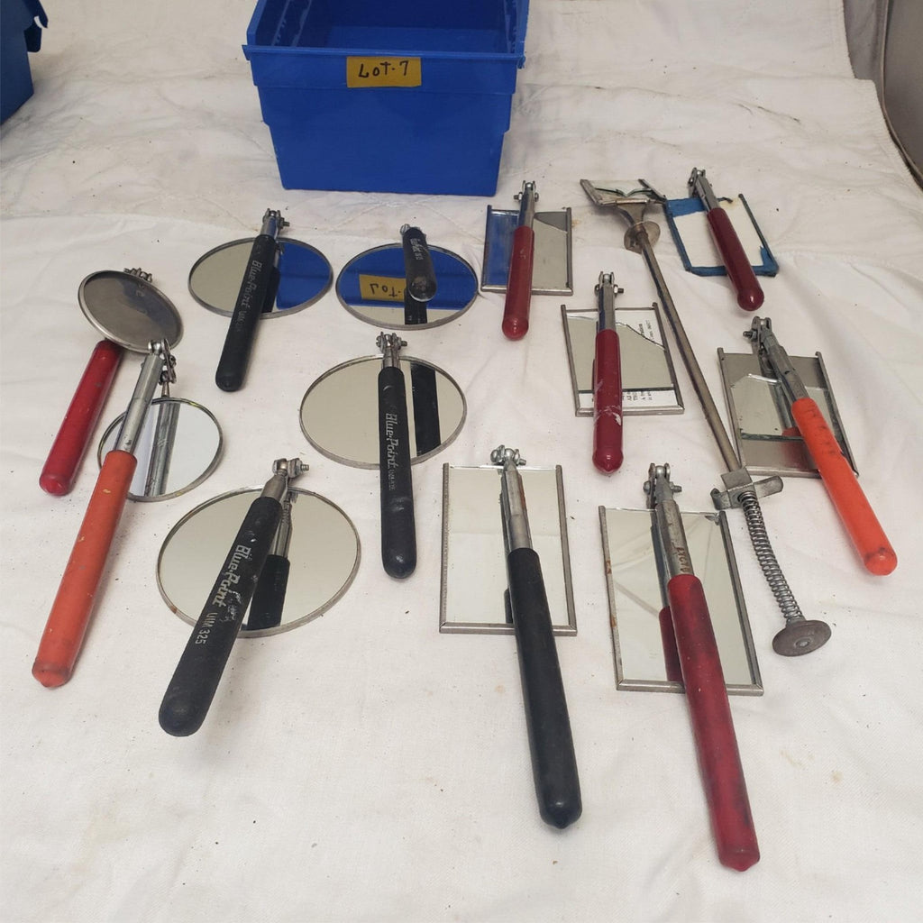 Lot of 13 Assorted Shapes and Sizes Blue Point Inspection Mirror Set LOT-7