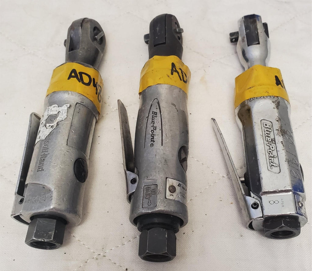 Lot of 3 BluePoint Ingersoll Rand Heavy Duty Pneumatic Air Ratchet Wrench LOT-12
