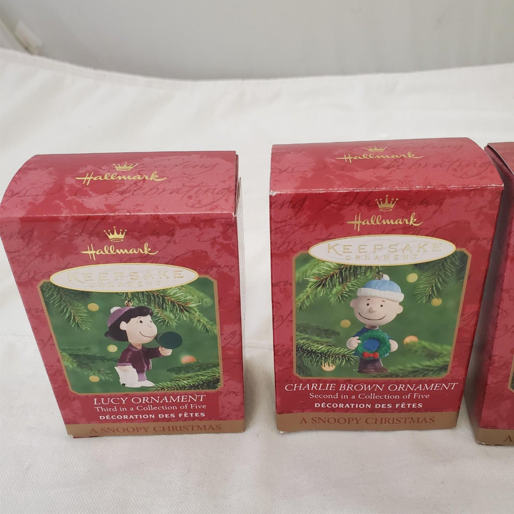 Lot of 4 Hallmark Keepsake A Snoopy Chritmas  Ornaments Set 