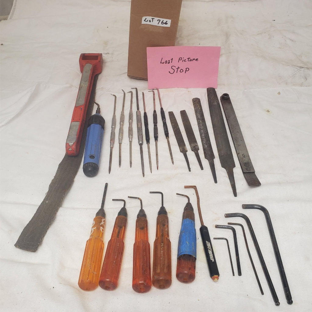 Lot of Assorted Hand Tools Files Screwdrivers Picks and Allen Wrenches LOT-766
