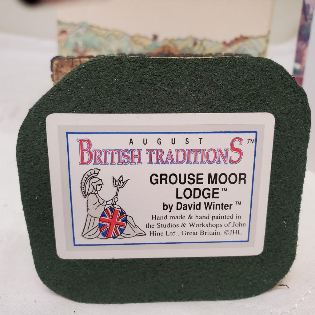 David Winter Cottages August British Traditions Grouse Moor Lodge with Book