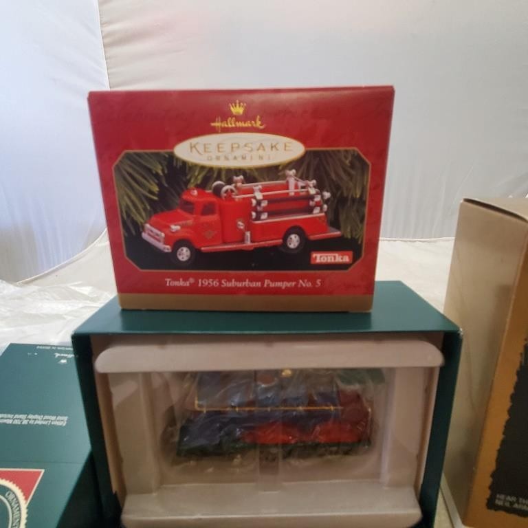 Hallmark CHRISTMAS TRAIN Limited Edition and OUR FAMILY Photo Holder Ornament