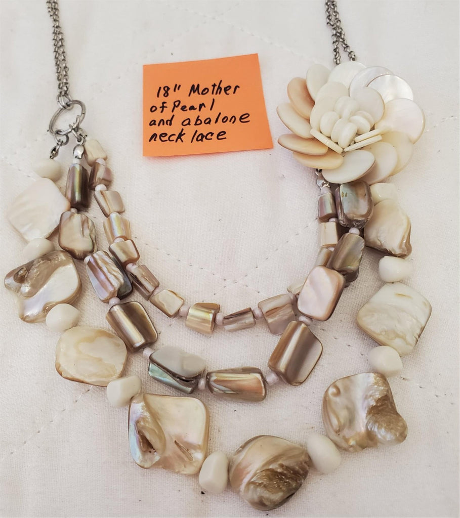 NY Company 18" Abalone Mother of Pearl Necklace