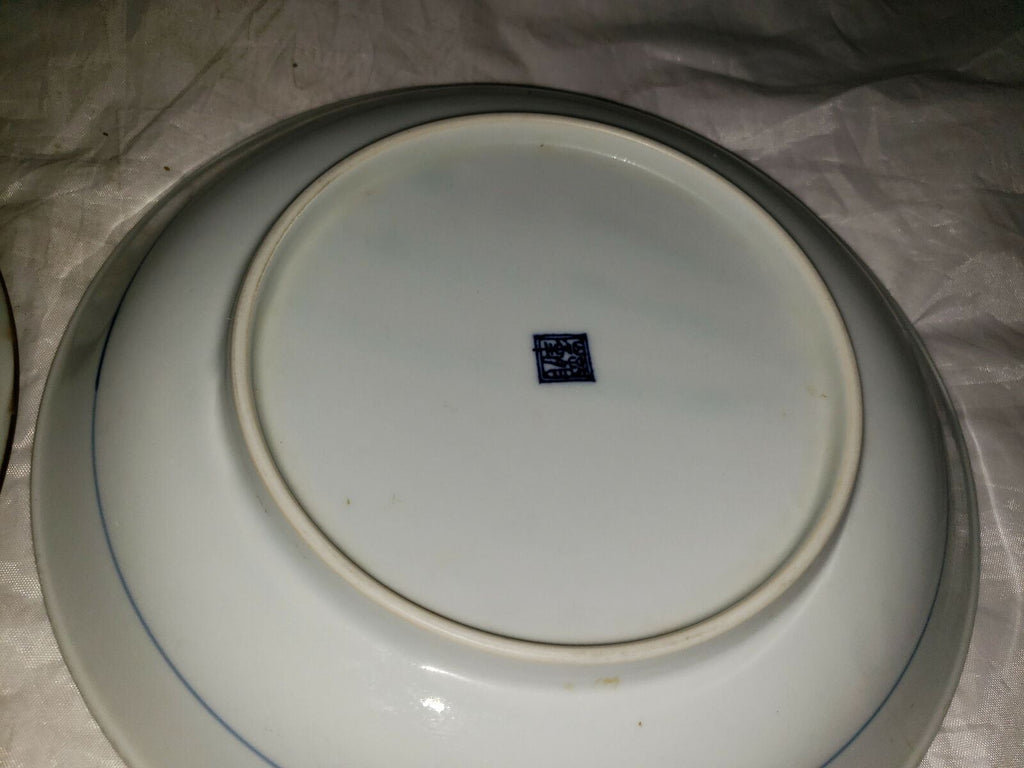 4 Saucer & Plate Blue & White Floral Pattern Delft-Blauw Hand painted Plate