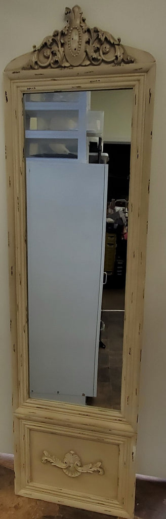 Antique Belgravia Tall Floor Mirror in Extravagant Wooden Frame