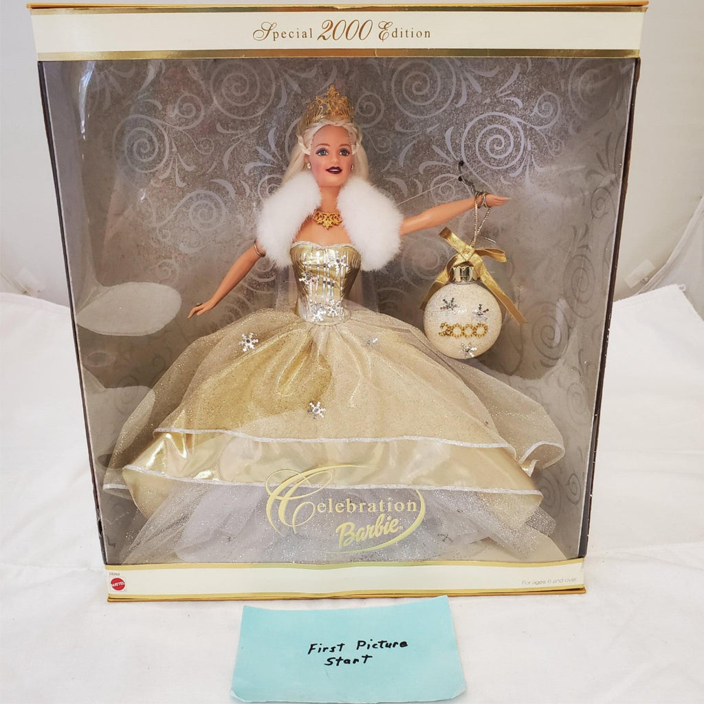 Barbie 2000 - Special Edition Celebration Barbie Doll Gold Dress Mattel 