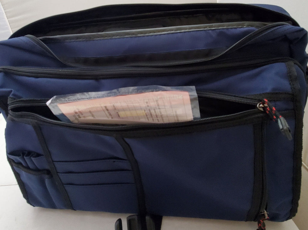 SOLO New York Briefcase Messenger Bag for Laptop - Black/Blue