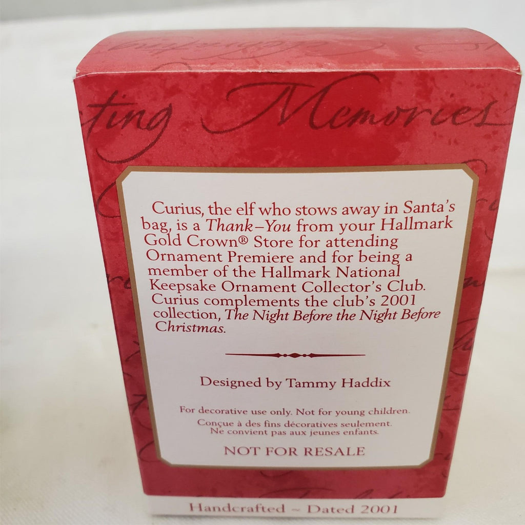 Hallmark Keepsake Ornament Cheerful Santa & Curious The Elf