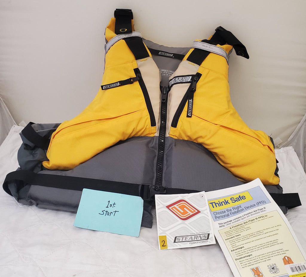 Stearns Watersports Life Jacket Catalog 6601 Type 3 PFD Adult Large 42-50 Inches
