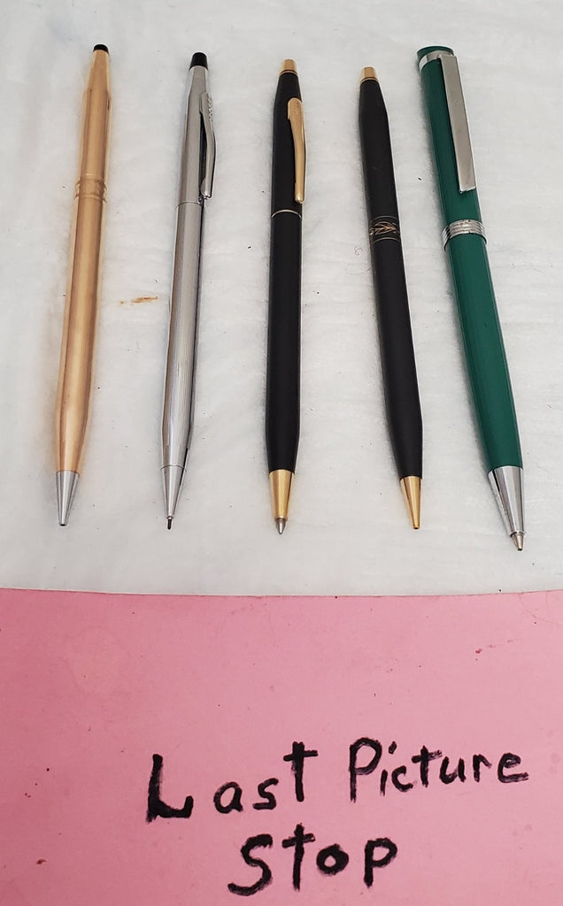 Lot of 5 Vintage Cross Ink and Coach Holmes Pens
