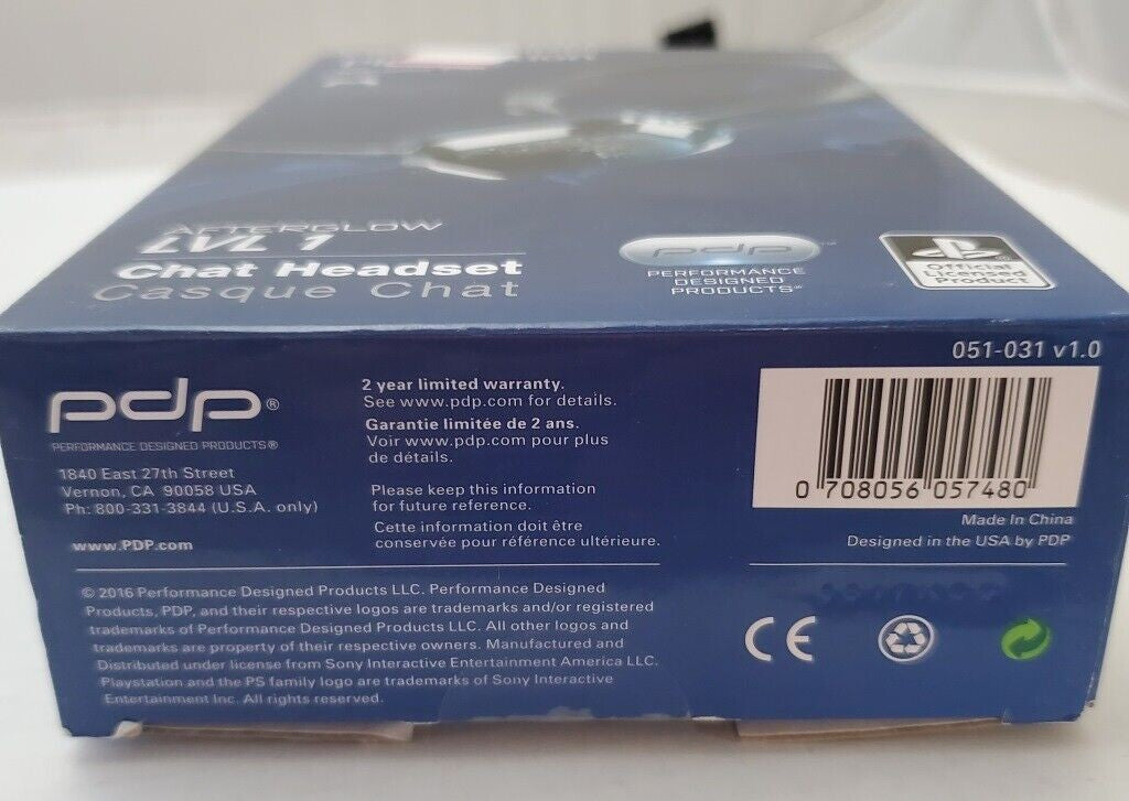 Brand New PDP Afterglow LVL 1 Chat Headset Casque Chat