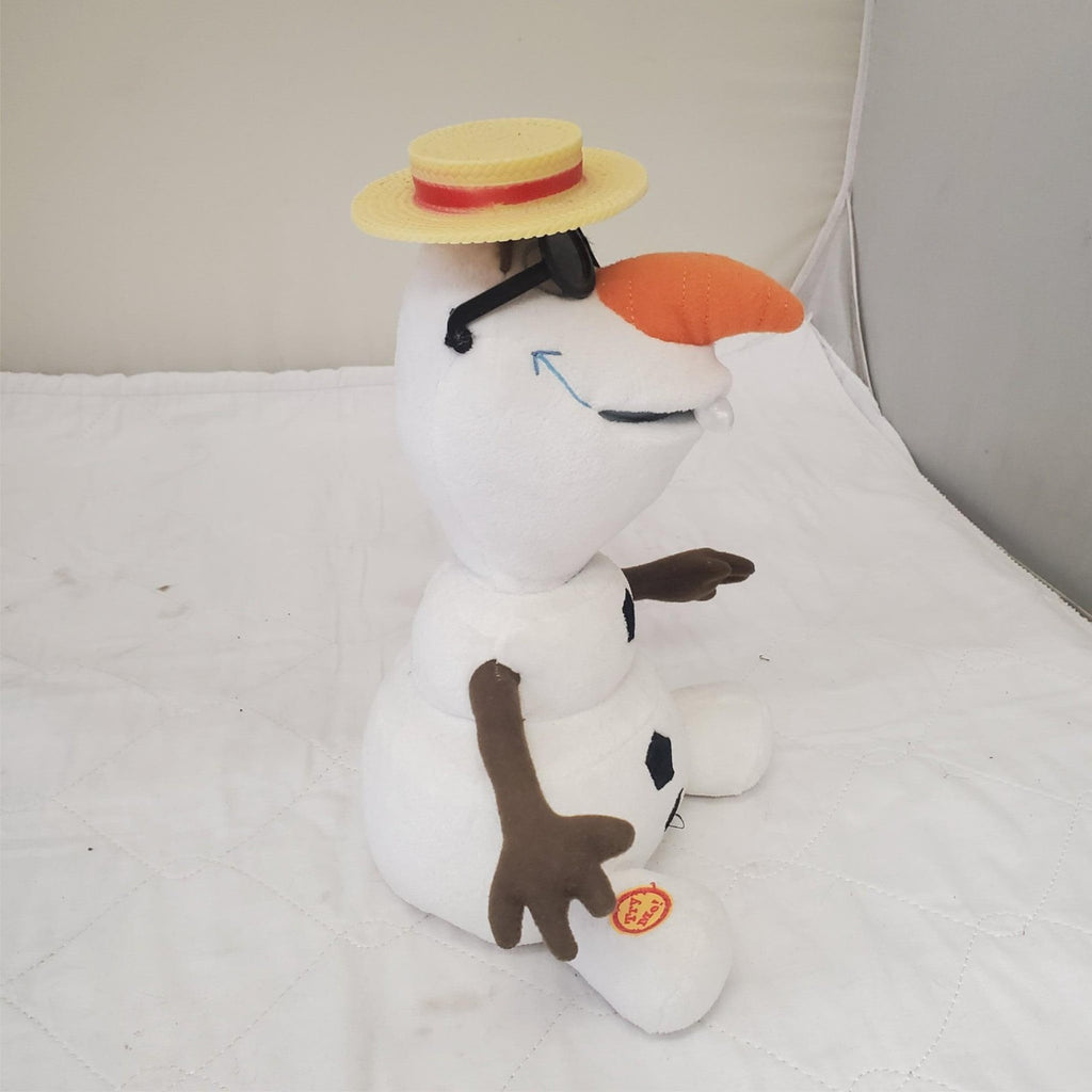 Original Disney Store Olaf Singing Plush With Hat Stuff Toy