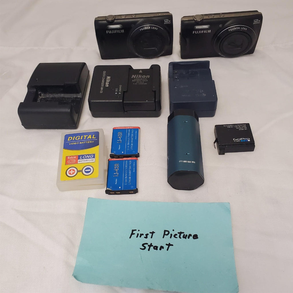 Lot of FujiFilm FinePix T555 Digital Camera & Various Batteries & Chargers