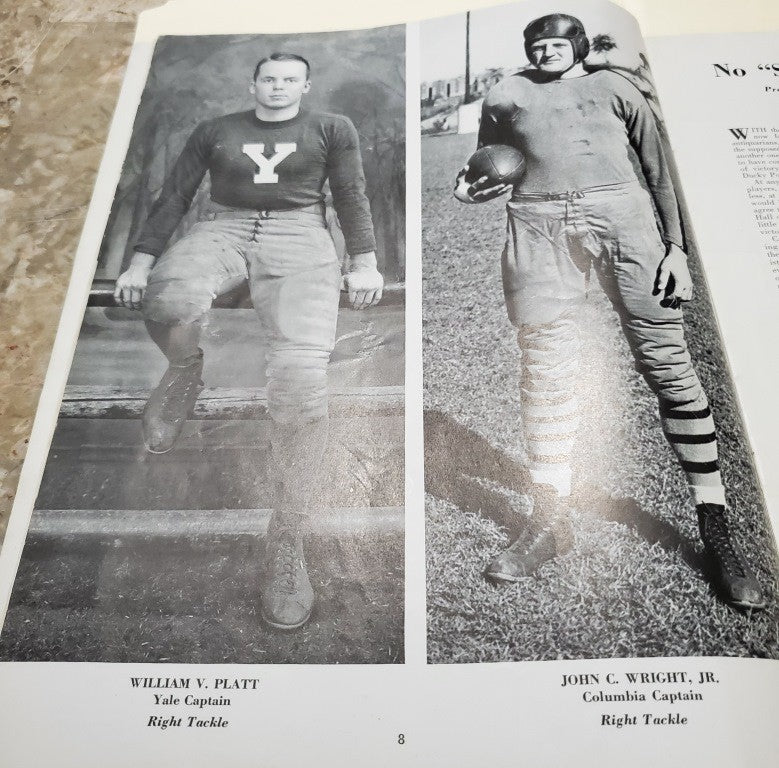 FOOTBALL Columbia vs. Yale GAME Official Program October, 1 1938