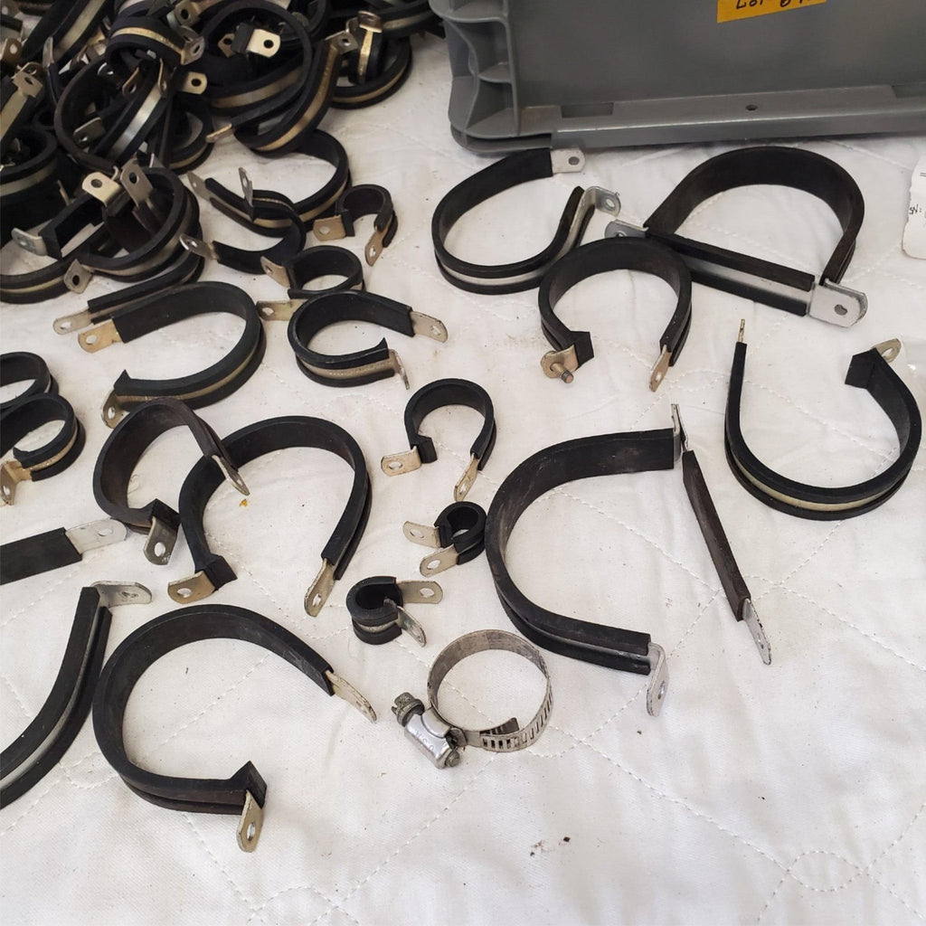 Lot of Assorted Cushion Clamps Black Galvanized Steel LOT 640