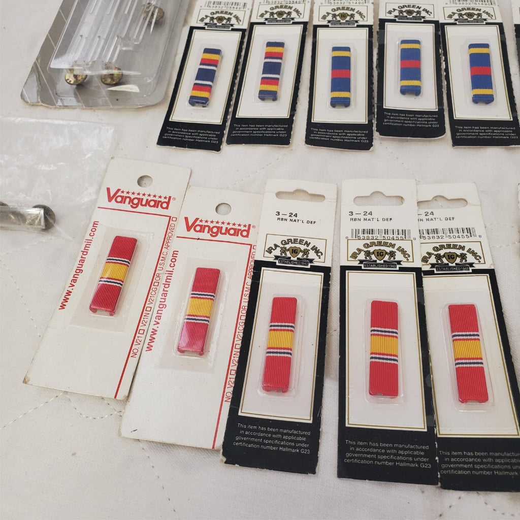 Lot of Assorted Military Ribbon Bars and Pins