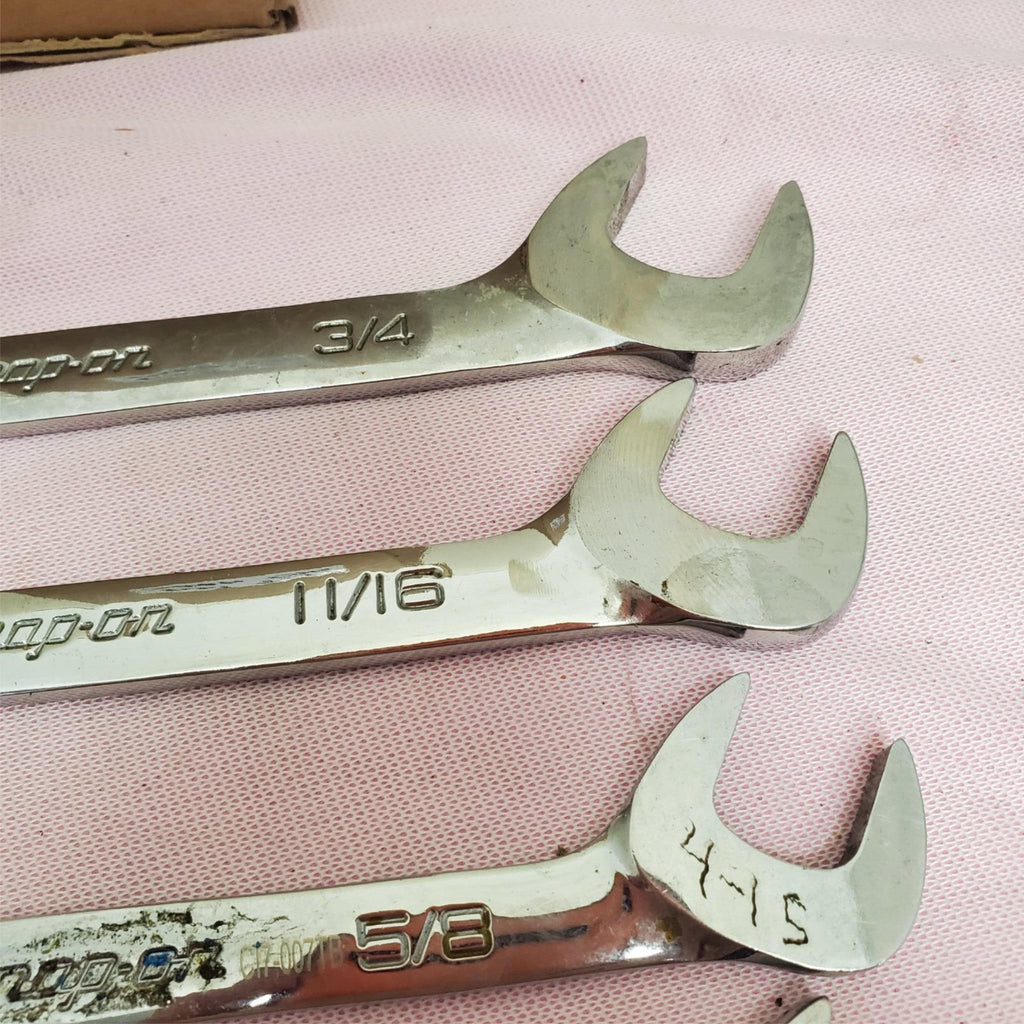 Lot of 5 Snap-on 4-Way Angle Head Open-End Wrench Set LOT- 767