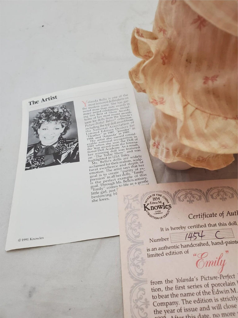Edwin M. Knowles Emily Picture Perfect Babies Porcelain Doll by Yolanda Bello